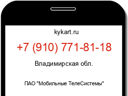 Информация о номере телефона +7 (910) 771-81-18: регион, оператор