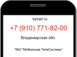 Информация о номере телефона +7 (910) 771-82-00: регион, оператор