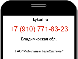 Информация о номере телефона +7 (910) 771-83-23: регион, оператор