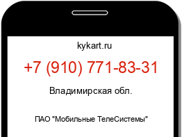 Информация о номере телефона +7 (910) 771-83-31: регион, оператор