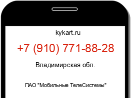Информация о номере телефона +7 (910) 771-88-28: регион, оператор