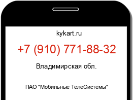 Информация о номере телефона +7 (910) 771-88-32: регион, оператор