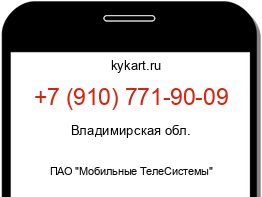 Информация о номере телефона +7 (910) 771-90-09: регион, оператор