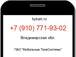 Информация о номере телефона +7 (910) 771-93-02: регион, оператор