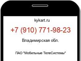 Информация о номере телефона +7 (910) 771-98-23: регион, оператор