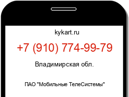 Информация о номере телефона +7 (910) 774-99-79: регион, оператор