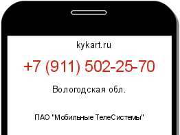 Информация о номере телефона +7 (911) 502-25-70: регион, оператор