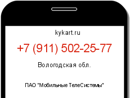 Информация о номере телефона +7 (911) 502-25-77: регион, оператор
