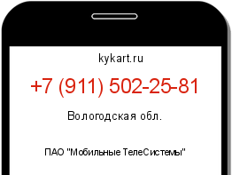 Информация о номере телефона +7 (911) 502-25-81: регион, оператор