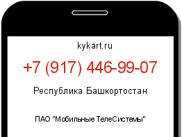 Информация о номере телефона +7 (917) 446-99-07: регион, оператор