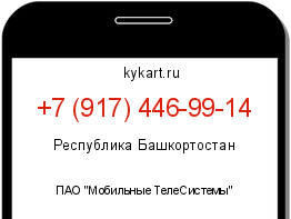 Информация о номере телефона +7 (917) 446-99-14: регион, оператор