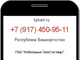 Информация о номере телефона +7 (917) 450-95-11: регион, оператор