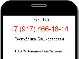 Информация о номере телефона +7 (917) 466-18-14: регион, оператор