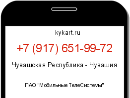 Информация о номере телефона +7 (917) 651-99-72: регион, оператор