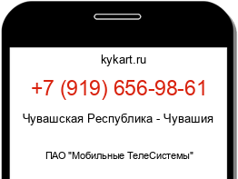 Информация о номере телефона +7 (919) 656-98-61: регион, оператор