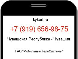 Информация о номере телефона +7 (919) 656-98-75: регион, оператор