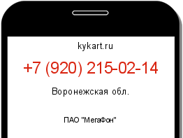 Информация о номере телефона +7 (920) 215-02-14: регион, оператор