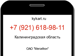 Информация о номере телефона +7 (921) 618-98-11: регион, оператор