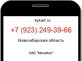 Информация о номере телефона +7 (923) 249-39-66: регион, оператор