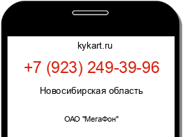 Информация о номере телефона +7 (923) 249-39-96: регион, оператор