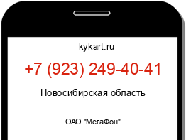 Информация о номере телефона +7 (923) 249-40-41: регион, оператор