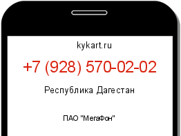 Информация о номере телефона +7 (928) 570-02-02: регион, оператор