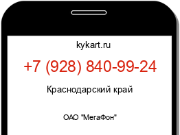 Информация о номере телефона +7 (928) 840-99-24: регион, оператор