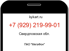 Информация о номере телефона +7 (929) 219-99-01: регион, оператор