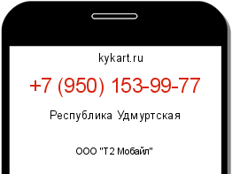 Информация о номере телефона +7 (950) 153-99-77: регион, оператор