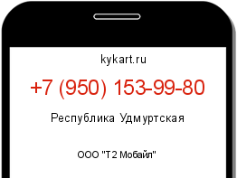 Информация о номере телефона +7 (950) 153-99-80: регион, оператор
