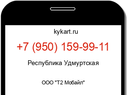 Информация о номере телефона +7 (950) 159-99-11: регион, оператор