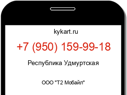 Информация о номере телефона +7 (950) 159-99-18: регион, оператор