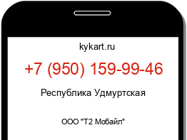 Информация о номере телефона +7 (950) 159-99-46: регион, оператор