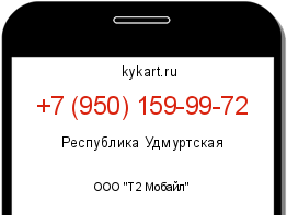 Информация о номере телефона +7 (950) 159-99-72: регион, оператор