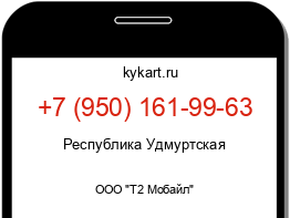 Информация о номере телефона +7 (950) 161-99-63: регион, оператор