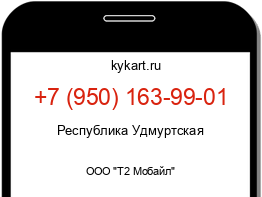 Информация о номере телефона +7 (950) 163-99-01: регион, оператор