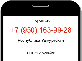 Информация о номере телефона +7 (950) 163-99-28: регион, оператор