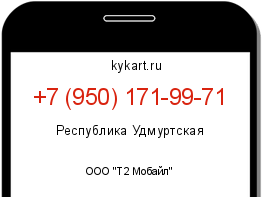 Информация о номере телефона +7 (950) 171-99-71: регион, оператор