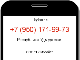 Информация о номере телефона +7 (950) 171-99-73: регион, оператор