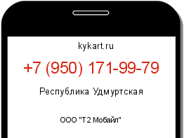 Информация о номере телефона +7 (950) 171-99-79: регион, оператор