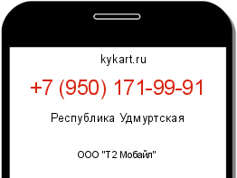 Информация о номере телефона +7 (950) 171-99-91: регион, оператор
