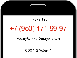 Информация о номере телефона +7 (950) 171-99-97: регион, оператор