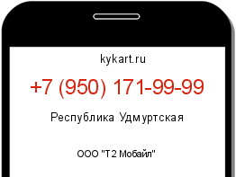 Информация о номере телефона +7 (950) 171-99-99: регион, оператор