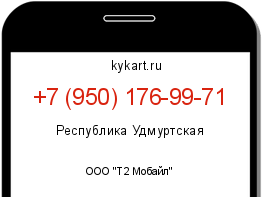 Информация о номере телефона +7 (950) 176-99-71: регион, оператор