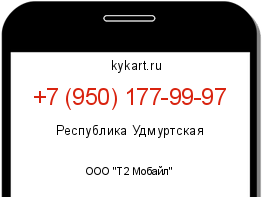 Информация о номере телефона +7 (950) 177-99-97: регион, оператор
