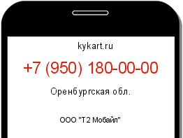 Информация о номере телефона +7 (950) 180-00-00: регион, оператор