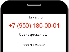 Информация о номере телефона +7 (950) 180-00-01: регион, оператор
