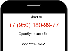 Информация о номере телефона +7 (950) 180-99-77: регион, оператор