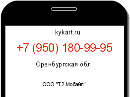 Информация о номере телефона +7 (950) 180-99-95: регион, оператор