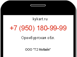 Информация о номере телефона +7 (950) 180-99-99: регион, оператор